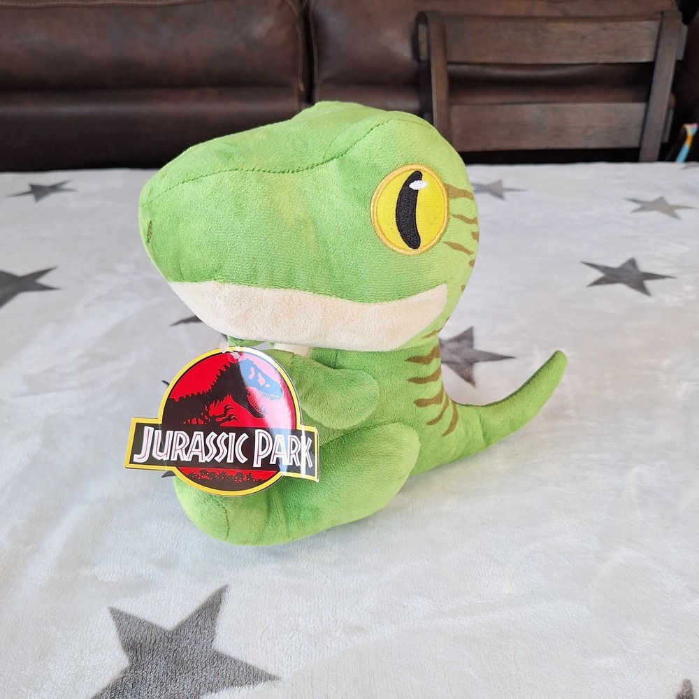 Jurassic Park World Plush Green Velociraptor Dinosaur 11" Dominion 2022 NEW